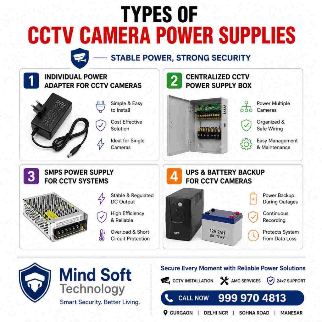 Types of CCTV Camera Power Supplies