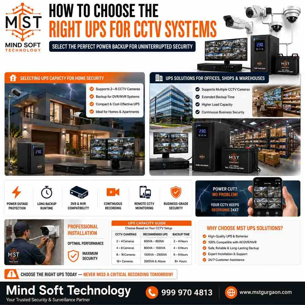 Best UPS for CCTV Cameras – Features, Price & Backup Time 3 How to Choose the Right UPS for CCTV Systems
