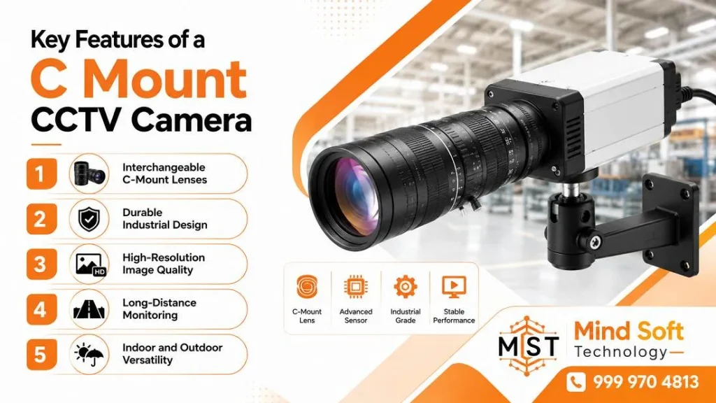 What is a C Mount CCTV Camera? Features, Uses, Benefits & Buying Guide 2 Key Features of a C Mount CCTV Camera